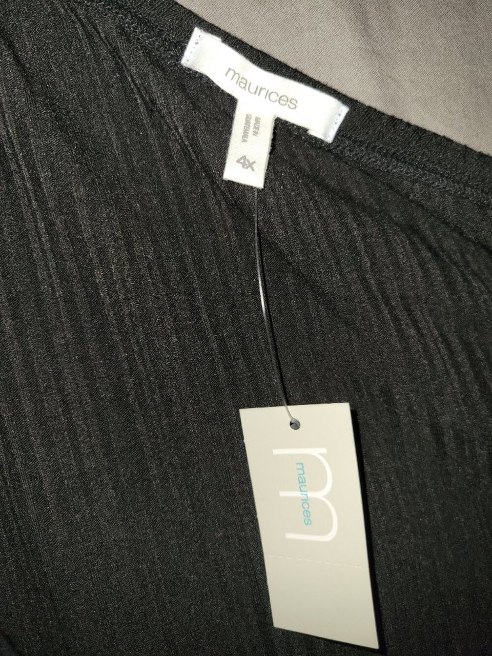 Plus Size One Shoulder Ribbed Knit Top 4x - Picture 3 of 3